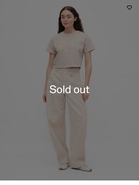 Gap x Beis Cream high rise barrel Jeans